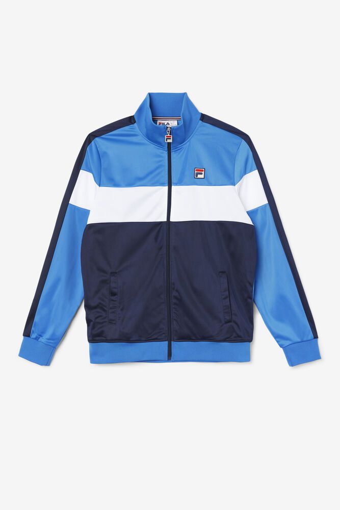 Fila Jacket Mens Blue - Assembly Track - Philippines 0395846-QD